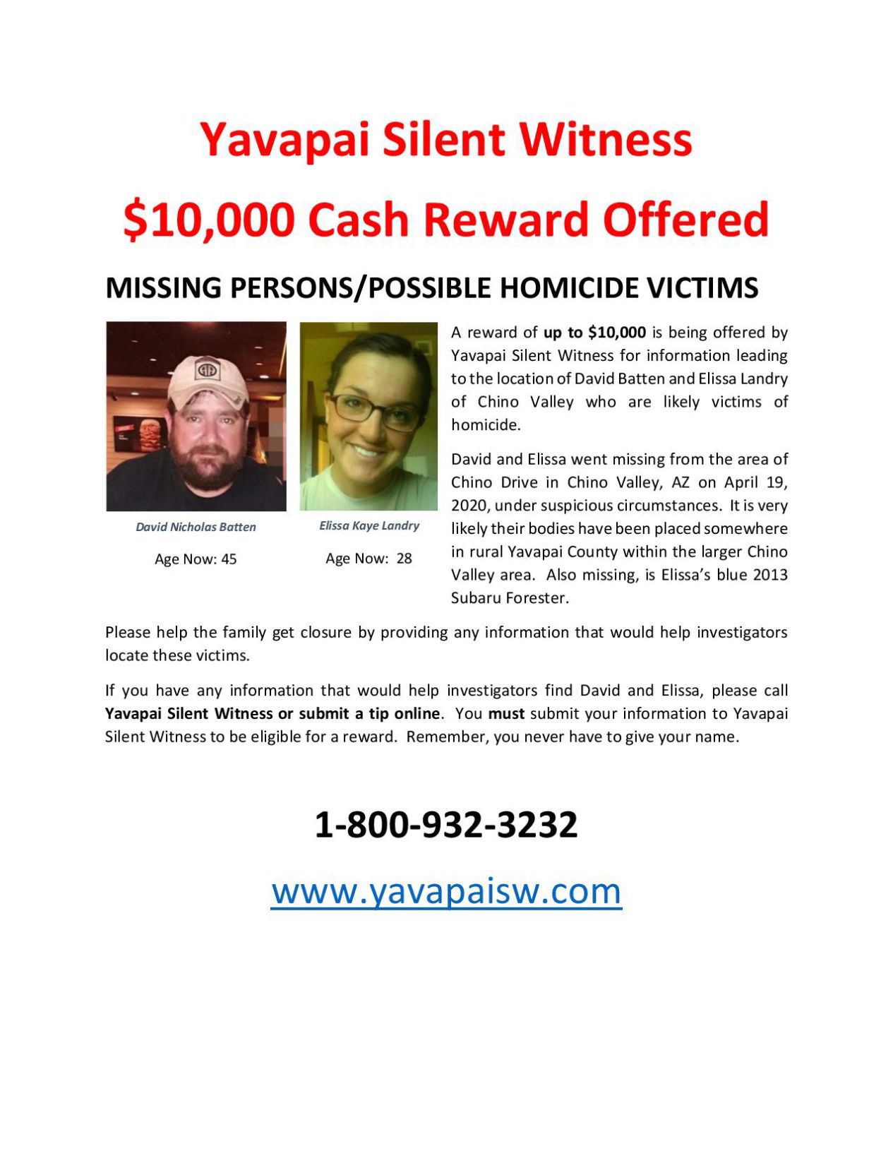 Reward poster
